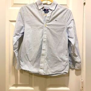 Vineyard Vines Whale Shirt, Boys sz S(8-10), blue & white